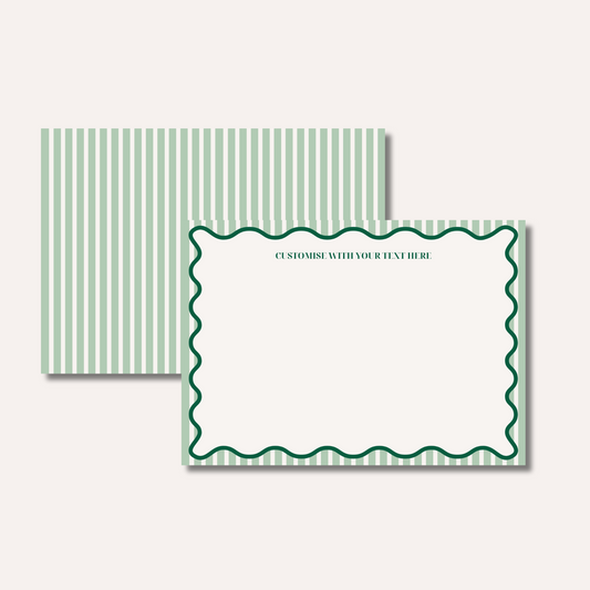 A6 Notecard- Green Stripe