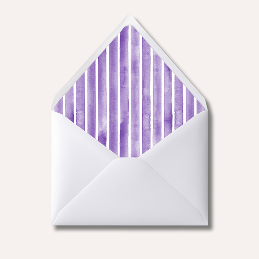 Envelope Liner: Purple Stripe