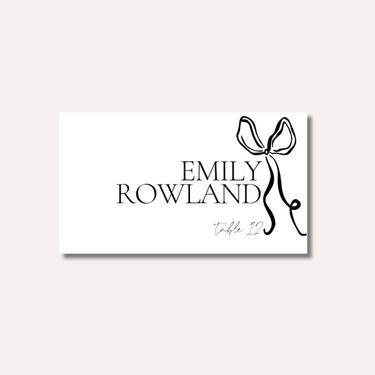 Dramatic Bow Place Card