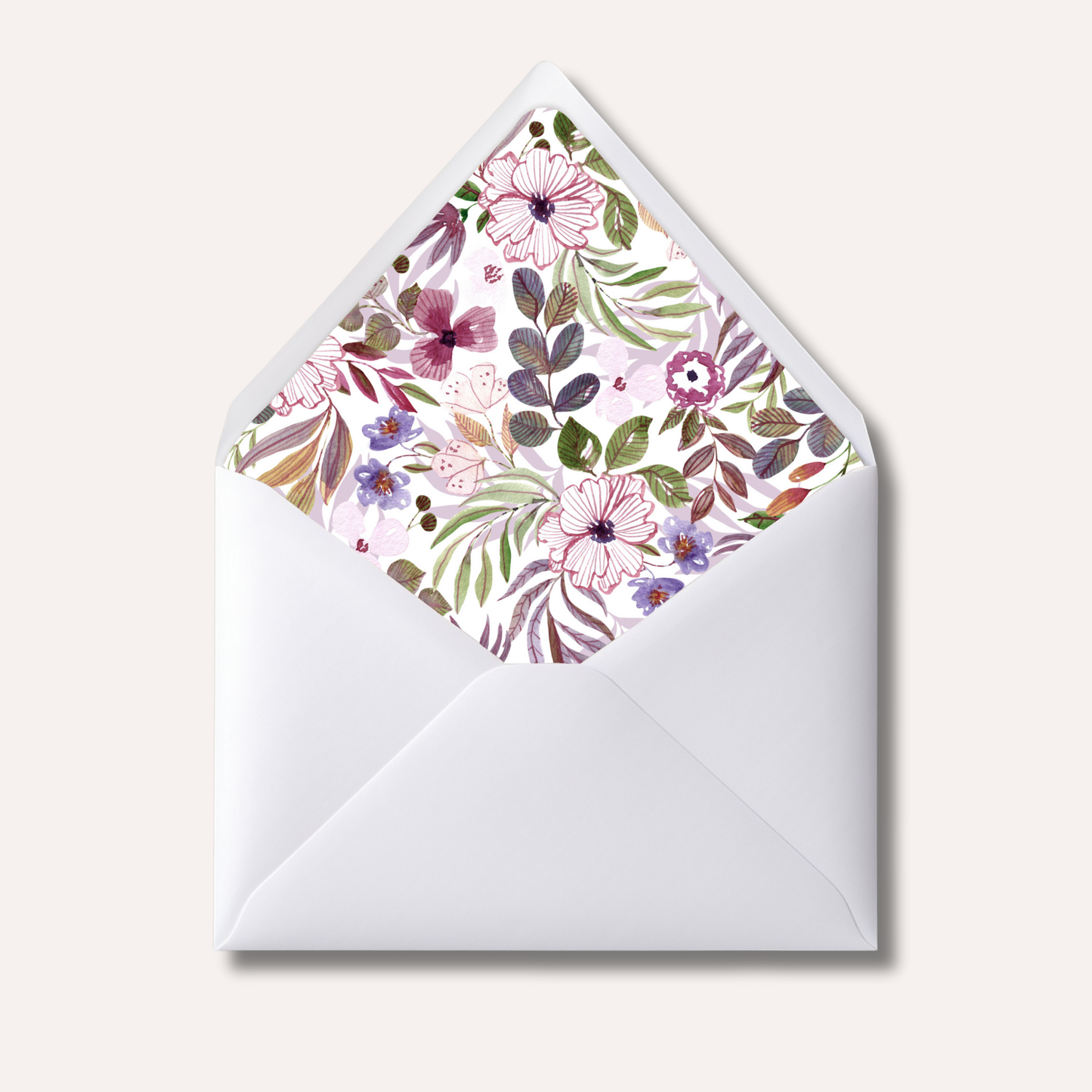 Envelope Liner: Purple Selection Florals
