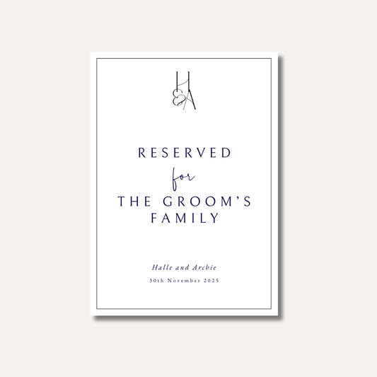 Reserved For The Groom's Family