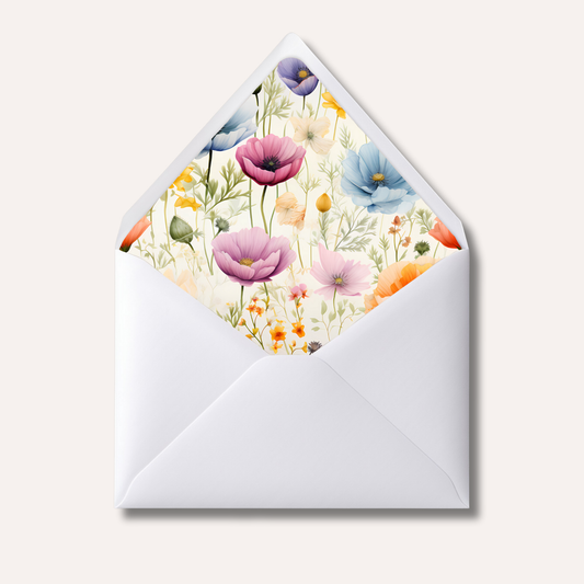 Envelope Liner: Wild Poppies