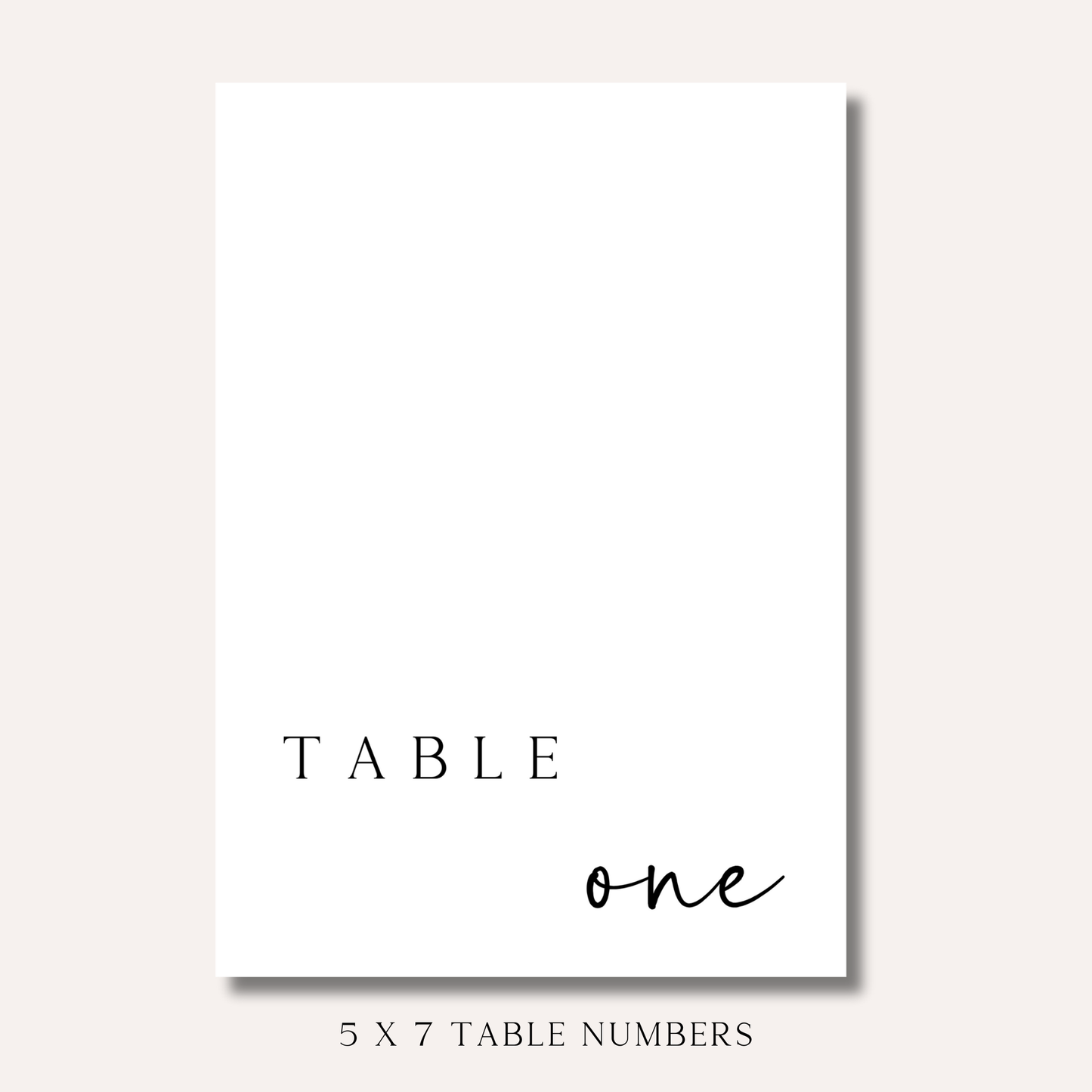 Table Numbers- Minimalistic Style #3