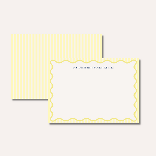 A6 Notecard- Yellow Stripe