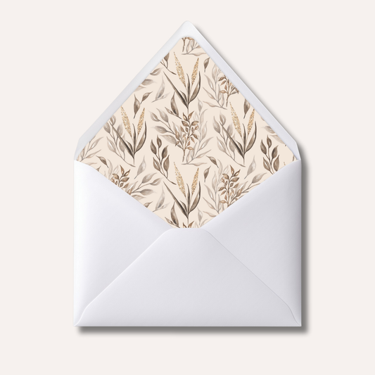 Envelope Liner: Abstract Botanical