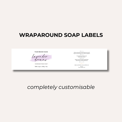 Wrap Around Candle Label- Set 1 (8 Per sheet)
