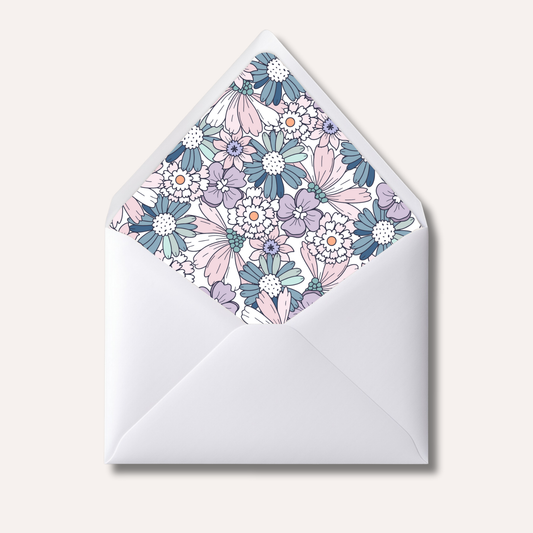 Envelope Liner: Pastel Florals