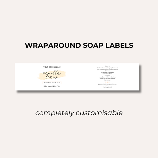 Wrap Around Candle Label- Set 1 (8 Per sheet)