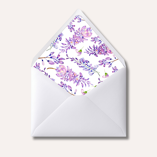 Envelope Liner: Purple Florals