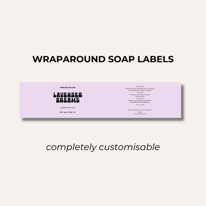 Wrap Around Candle Label- Set 2 (8 Per sheet)