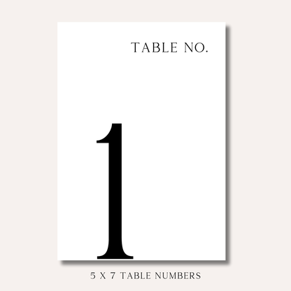 Table Numbers- Minimalistic Style #4