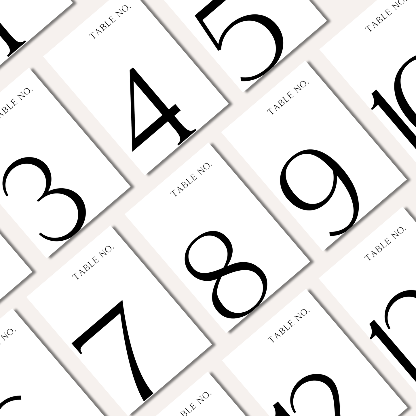 Table Numbers- Minimalistic Style #4