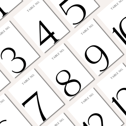 Table Numbers- Minimalistic Style #4