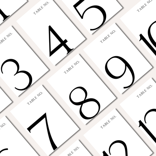 Table Numbers- Minimalistic Style #4