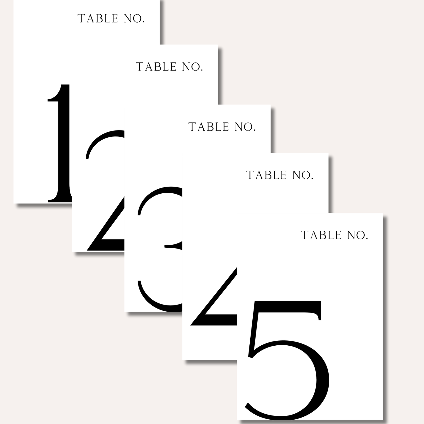 Table Numbers- Minimalistic Style #4