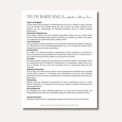 Teeth Whitening Form Bundle