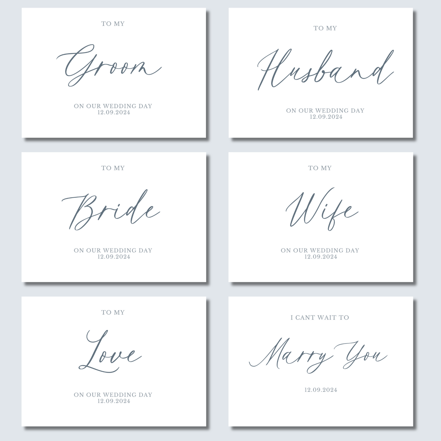 'To My' Wedding Cards