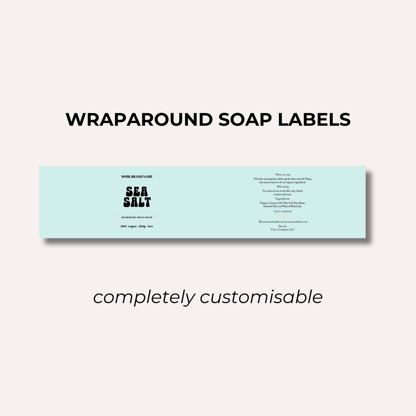 Wrap Around Candle Label- Set 2 (8 Per sheet)