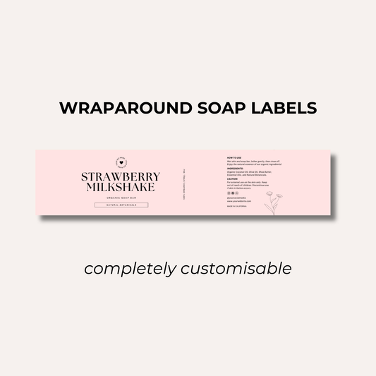 Wrap Around Candle Label- Set 3 (8 Per sheet)