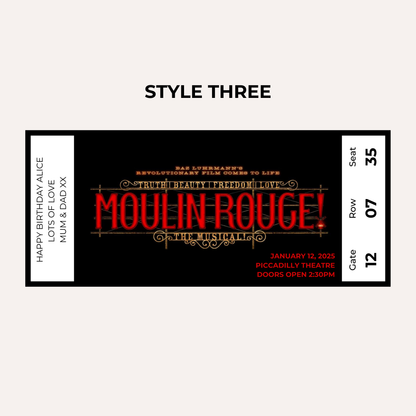 Theatre Gifting Experience- Moulin Rouge