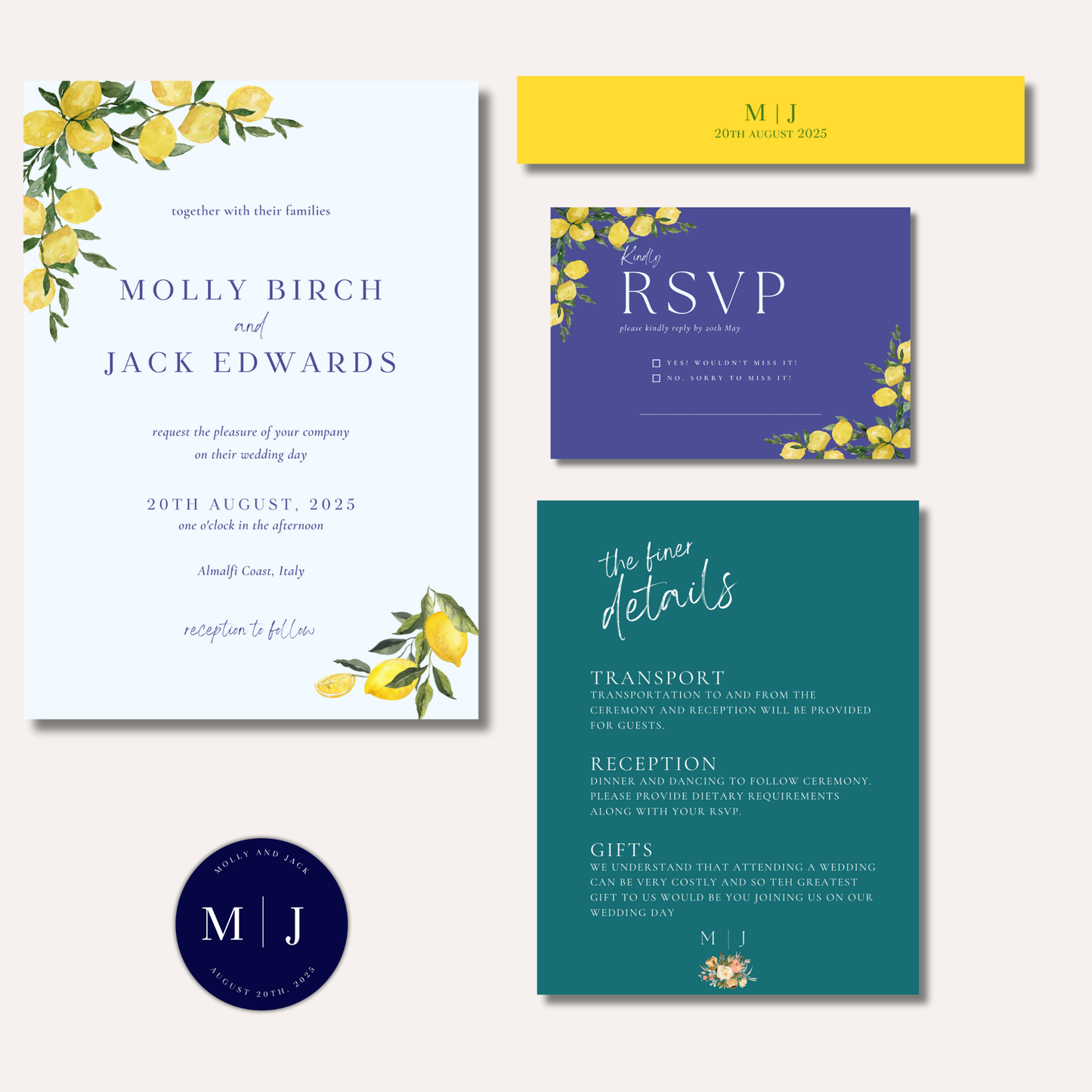 Molly Wedding Invitation Suite