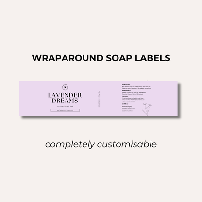 Wrap Around Candle Label- Set 3 (8 Per sheet)