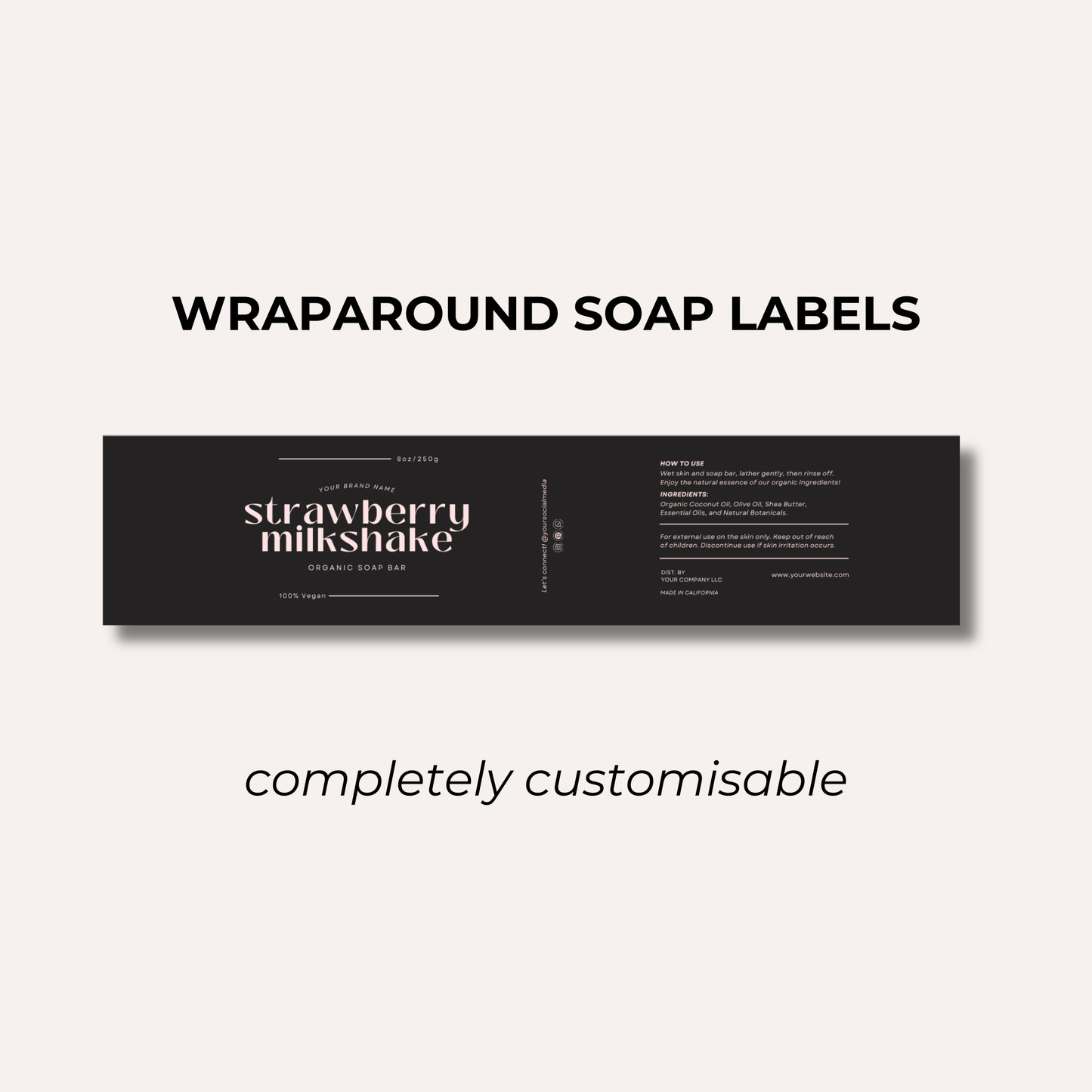 Wrap Around Candle Label- Set 4 (8 Per sheet)