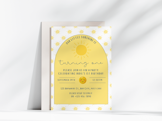 Sunshine Birthday Invitation