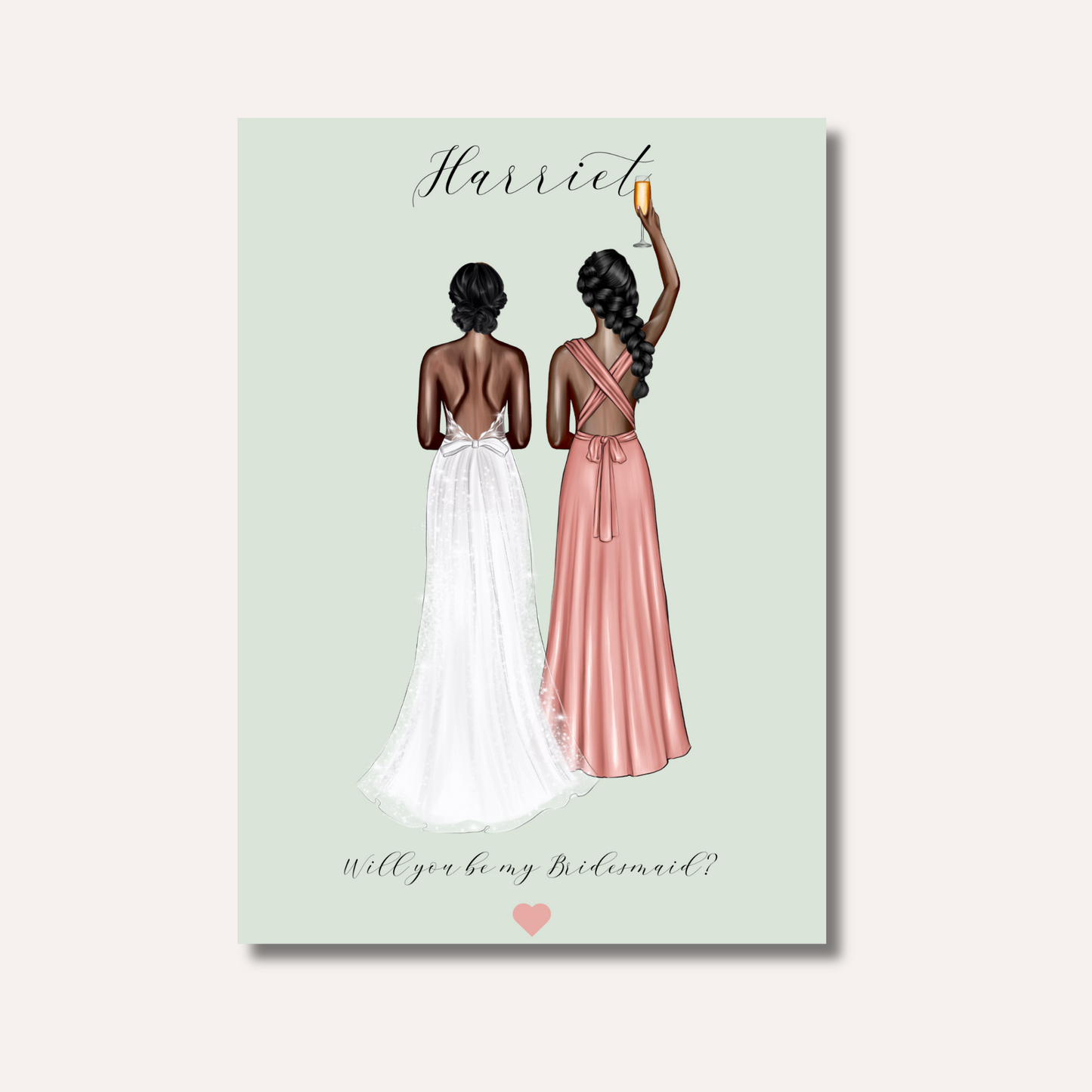 Clip Art Will You Be My Bridesmaid Card