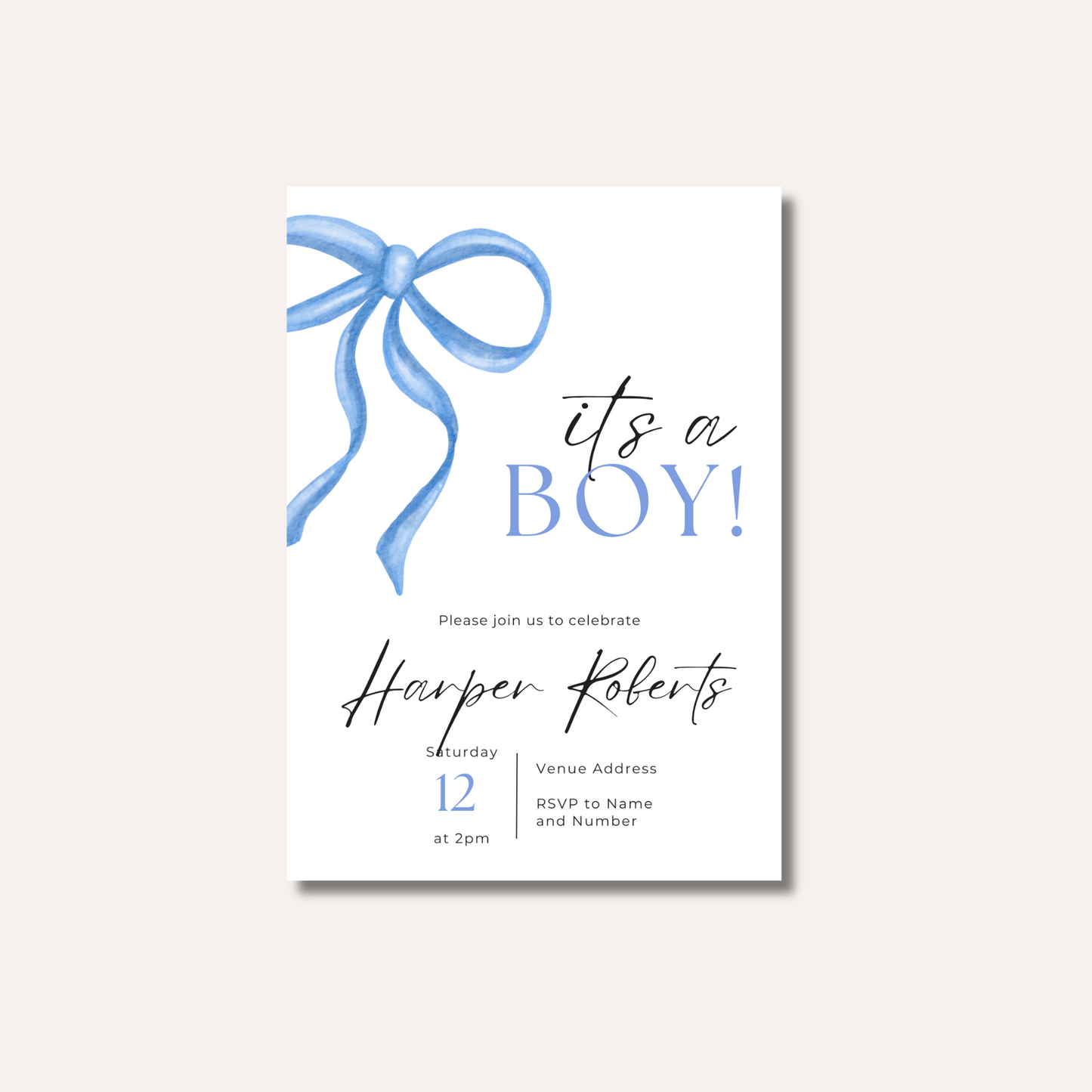 It's a bow bow Invitation