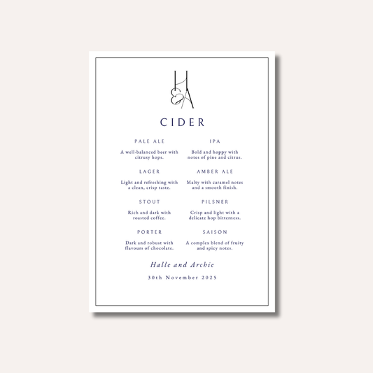 Cider Menu