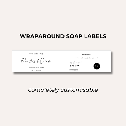 Wrap Around Candle Label- Set 6 (8 Per sheet)
