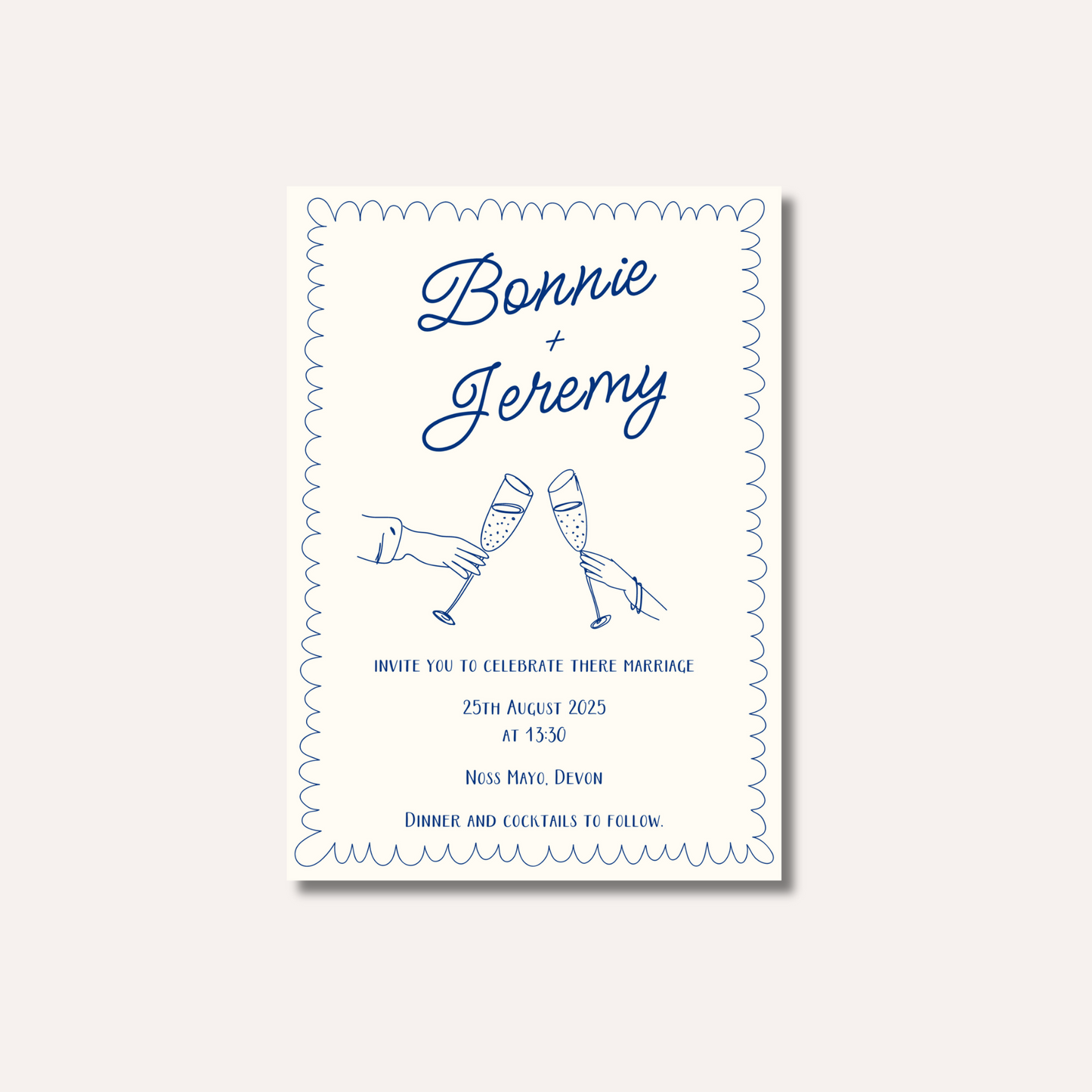 Bonnie Blue Wedding Invitation Suite