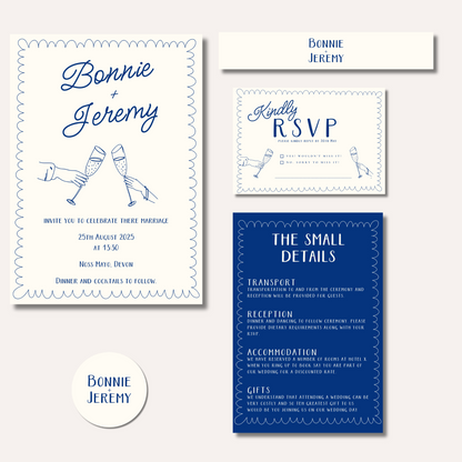 Bonnie Blue Wedding Invitation Suite