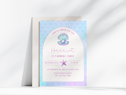 Pearl Birthday Invitation