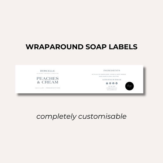 Wrap Around Candle Label- Set 5 (8 Per sheet)