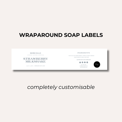 Wrap Around Candle Label- Set 5 (8 Per sheet)