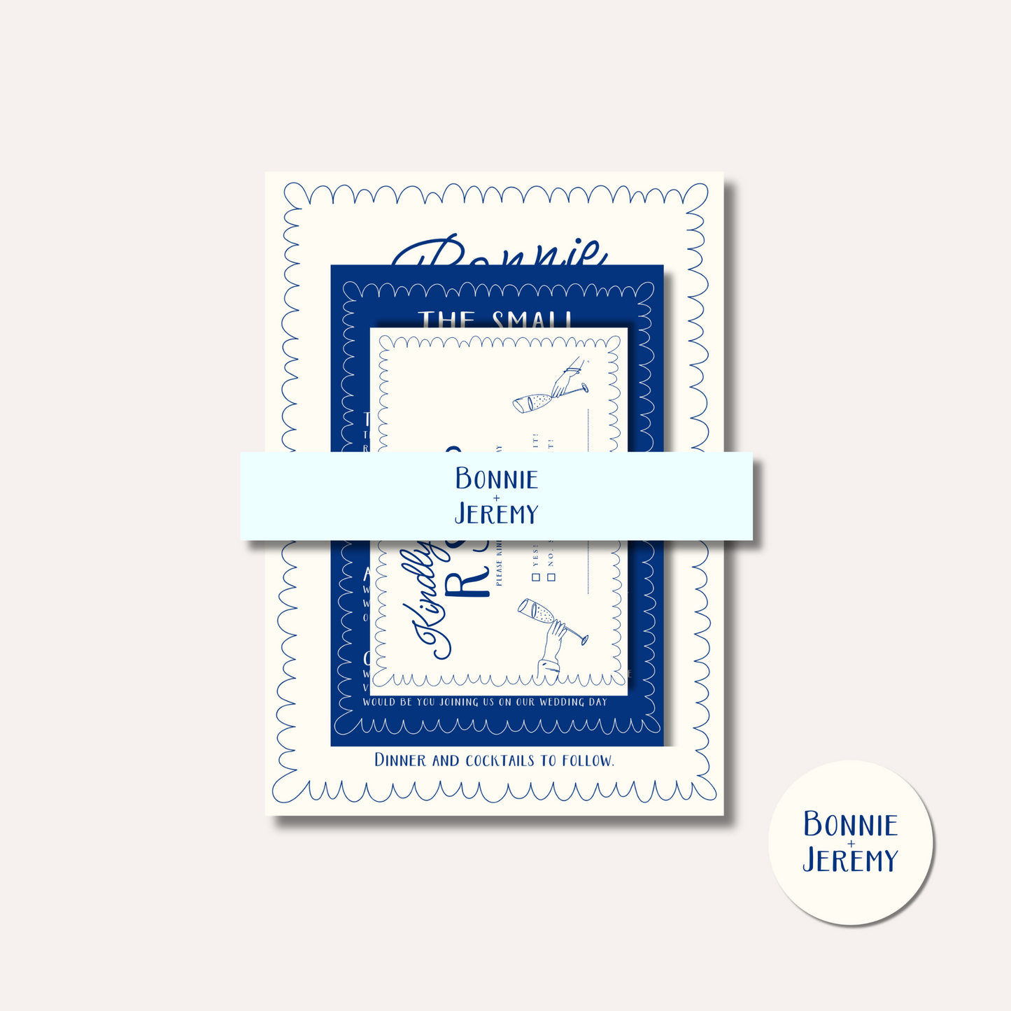 Bonnie Blue Wedding Invitation Suite