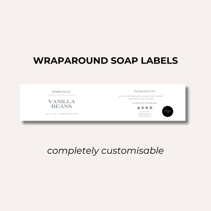 Wrap Around Candle Label- Set 5 (8 Per sheet)