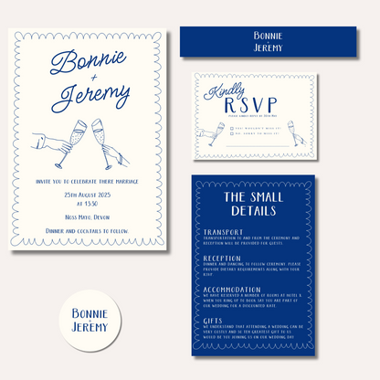 Bonnie Blue Wedding Invitation Suite