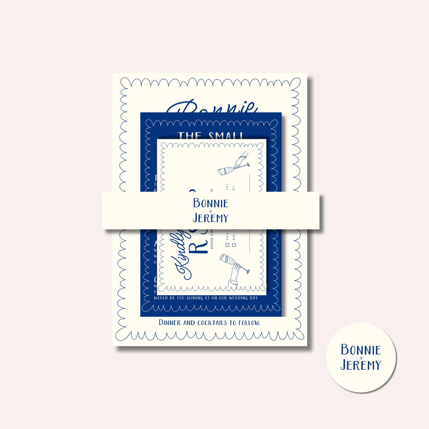 Bonnie Blue Wedding Invitation Suite