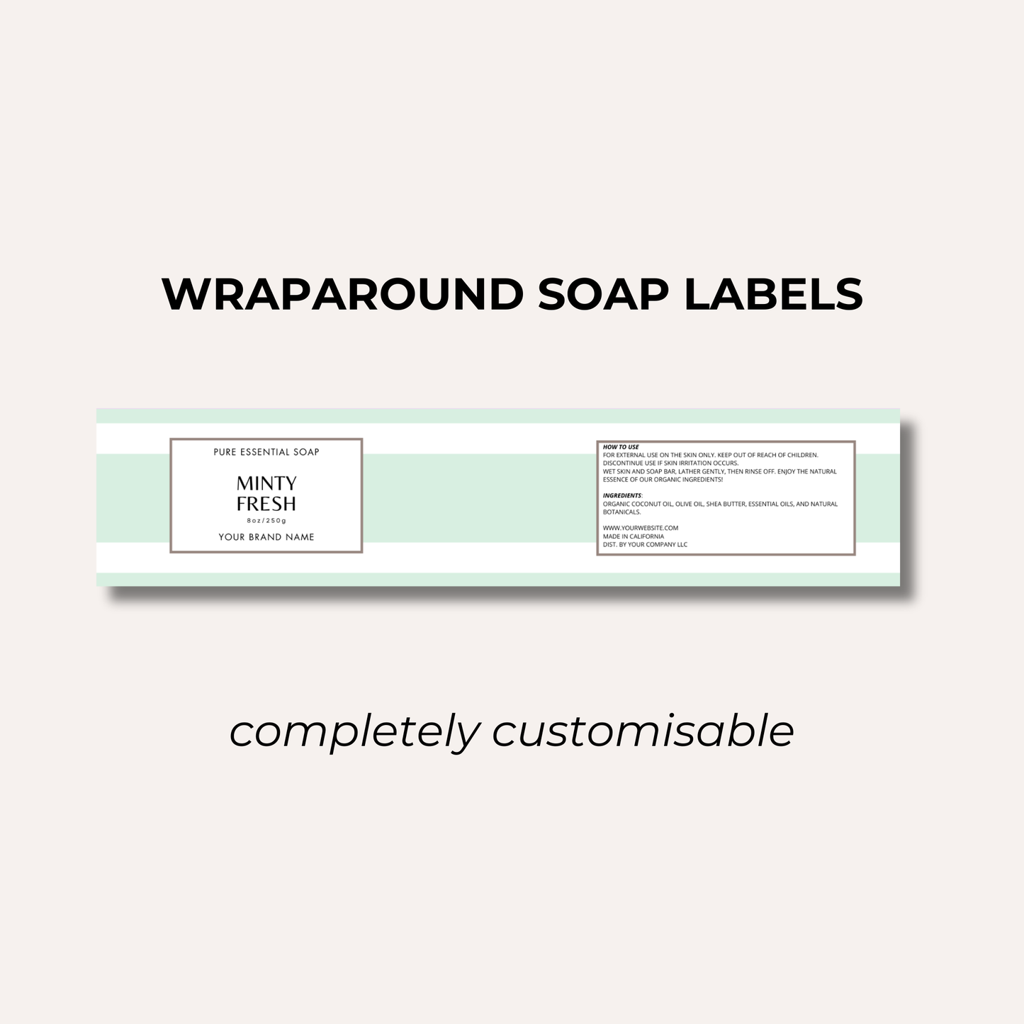 Wrap Around Candle Label- Set 7 (8 Per sheet)