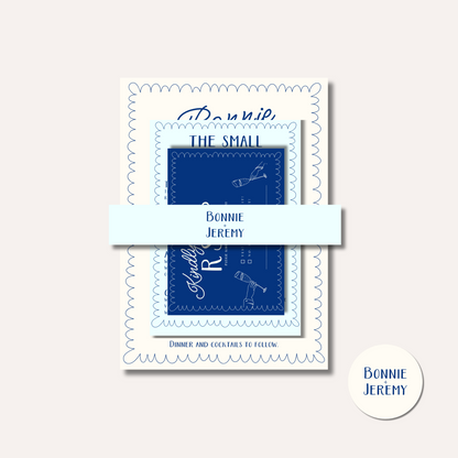 Bonnie Blue Wedding Invitation Suite