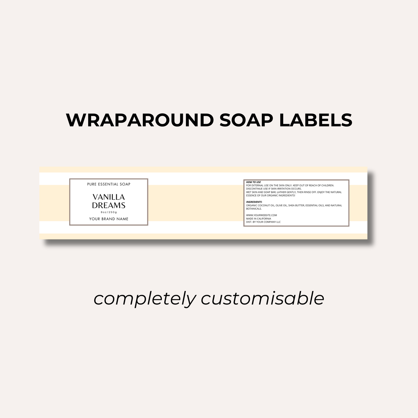 Wrap Around Candle Label- Set 7 (8 Per sheet)