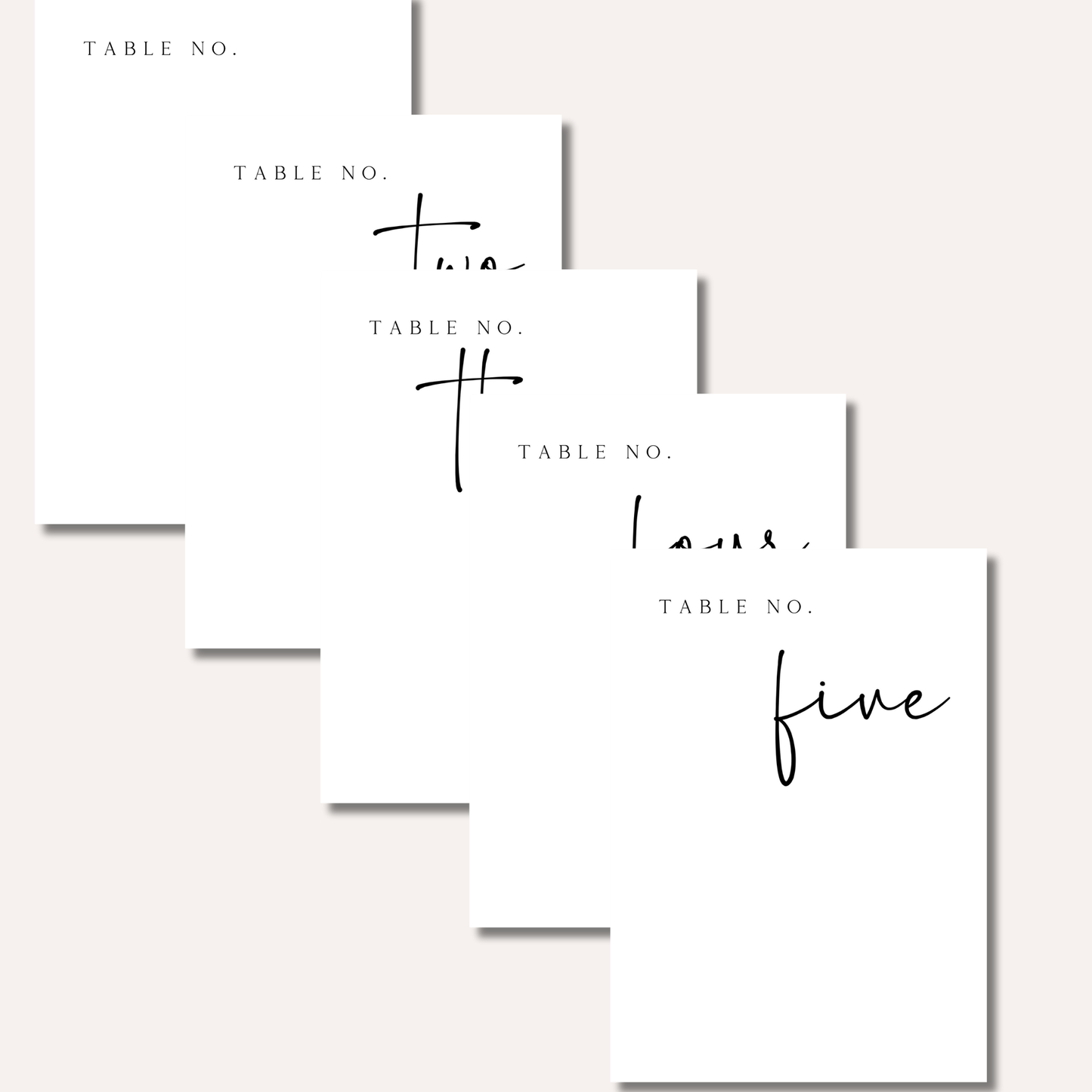 Table Numbers- Minimalistic Style #7