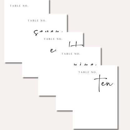 Table Numbers- Minimalistic Style #7