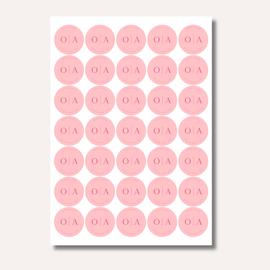 Olive Sticker Sheets: 35 round stickers