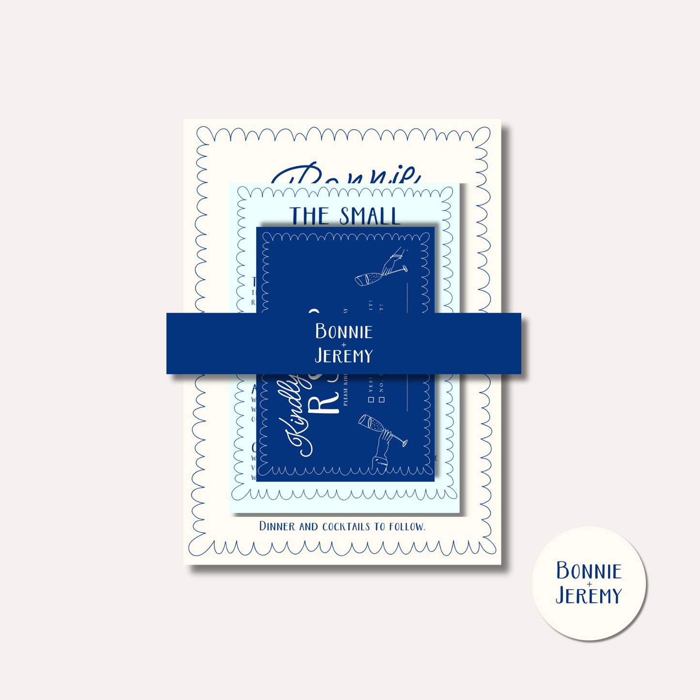 Bonnie Blue Wedding Invitation Suite