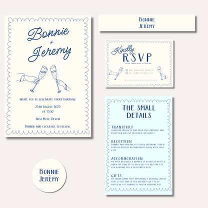 Bonnie Blue Wedding Invitation Suite