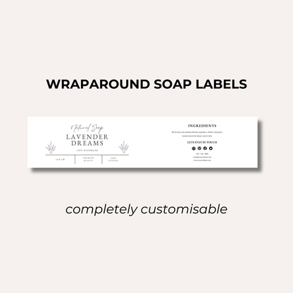 Wrap Around Candle Label- Set 8 (8 Per sheet)